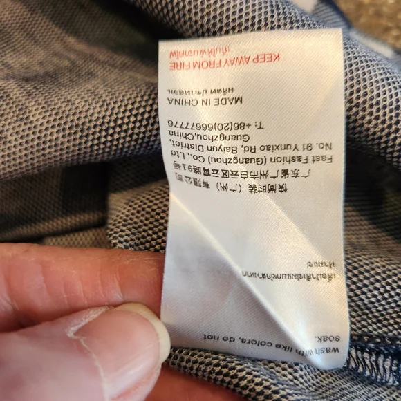 NWT Urban Revivo Blue/White Check Mini Dress Size 6 Adjustable Straps Side Zip - Picture 12 of 14